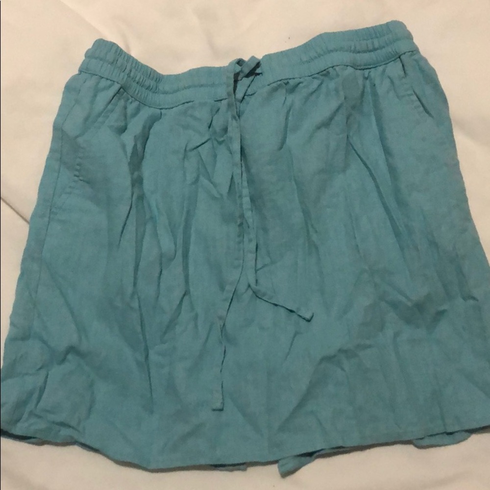 Light blue linen skirt